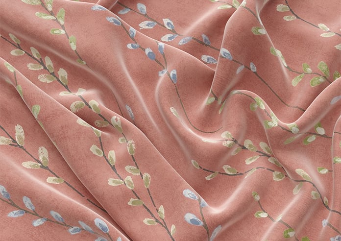 Willow Field, French Coral - Motorised Roman Blind - Image 4